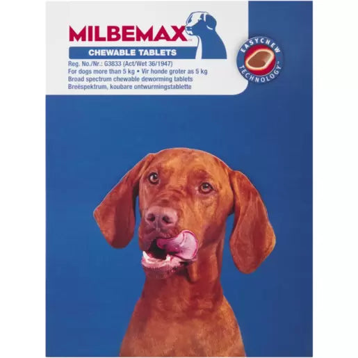 Milbemax Chew Tablet for 5–25kgs for Large Dogs [Sold per Tablet