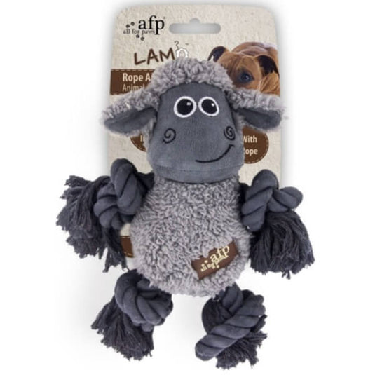 All For Paws Cuddle Body Rope Dog Toy Sheep