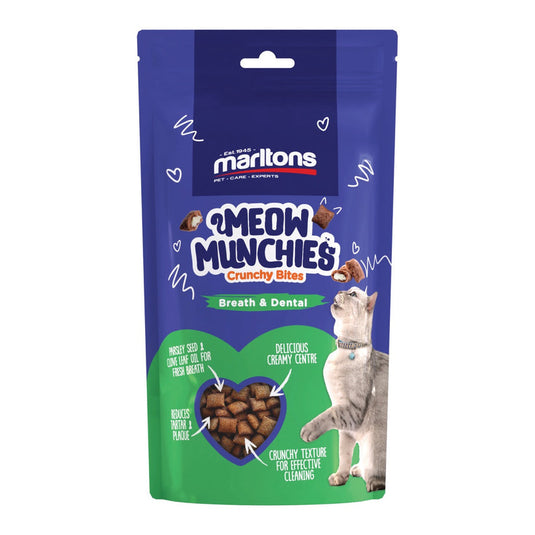 Marltons Meow Munchies Breath & Dental Cruncy Bites 50g