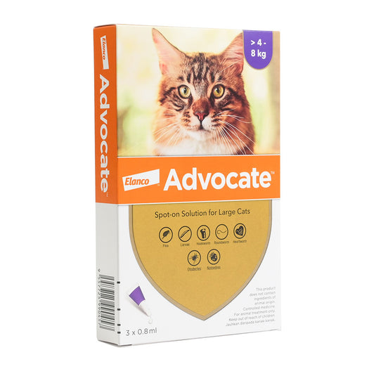 Advocate Purple for Large Cats: Flea, Heartworm & Worm Treatment [Sold per Treatment]