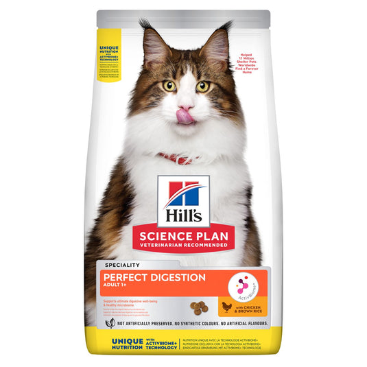 Hill's Perfect Digestion Adult Cat 1+ with Chicken & Brown Rice