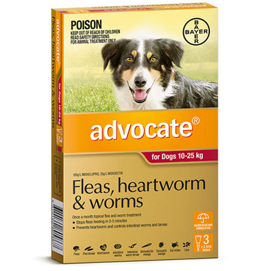 Advocate for Dogs: Flea, Heartworm & Worm Treatment [Sold per Treatment]