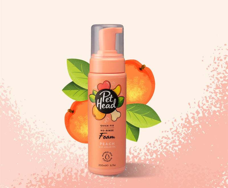 Load image into Gallery viewer, Pet Head Quick Fix No-Rinse Peach Foam
