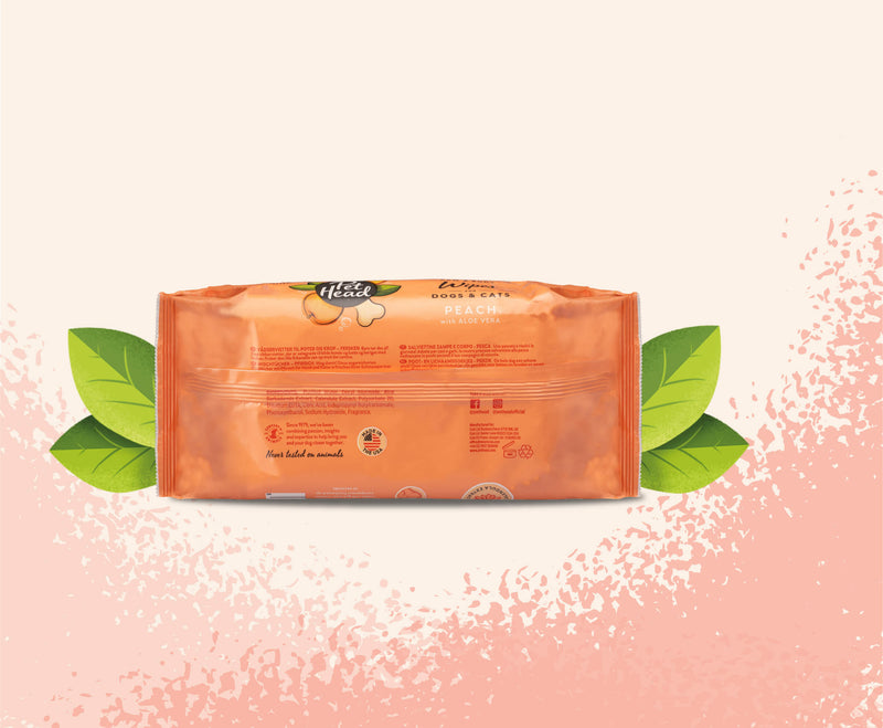 Load image into Gallery viewer, Pet Head Quick Fix Paw &amp; Body Peach Wipes
