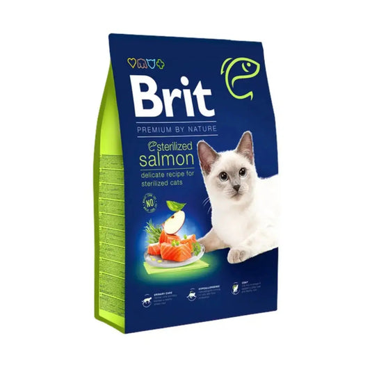 Brit Premium Sterilised Adult Cat Salmon Dry Food