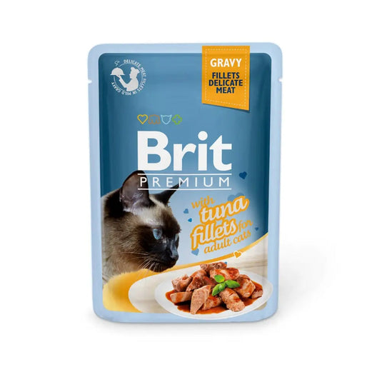 Brit Premium Delicate Chicken/Tuna Fillets in Gravy Wet Cat Food