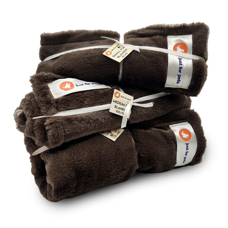 Load image into Gallery viewer, Luxury Fur Pet Blankets: Brown
