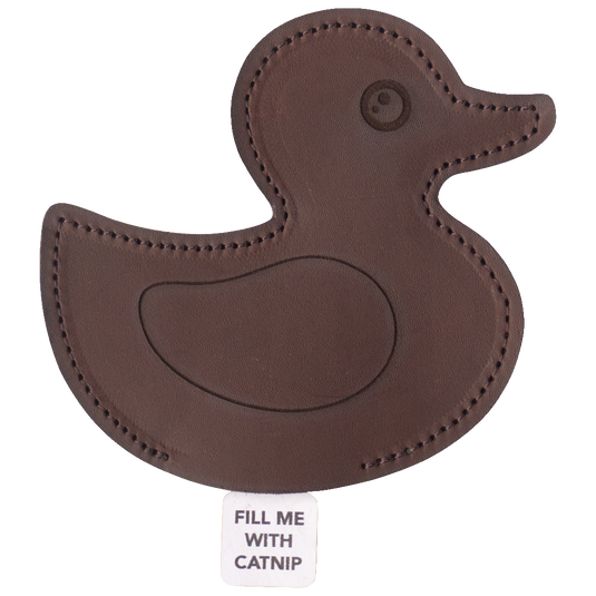 Huntlea Refillable Cat Toy Leather Duck