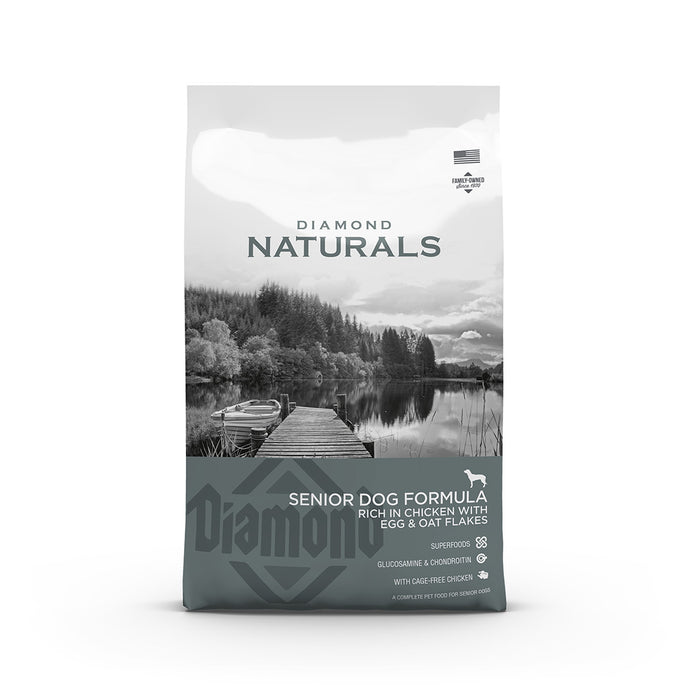 Diamond Naturals Senior Dog Formula: Rich in Chicken with Egg & Oat Flakes