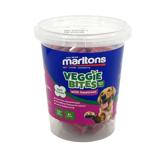 Marltons Veggie Bites Dog Treats - 300g Tub