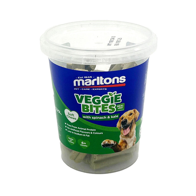 Load image into Gallery viewer, Marltons Veggie Bites Dog Treats - 300g Tub
