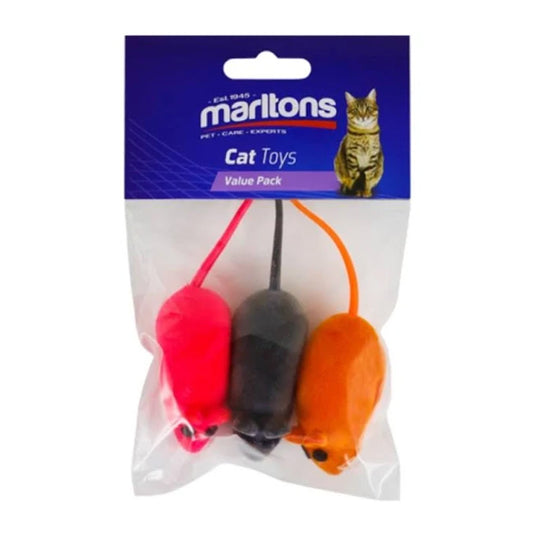 Marltons Cat Nip Value Pack of 3 Mice