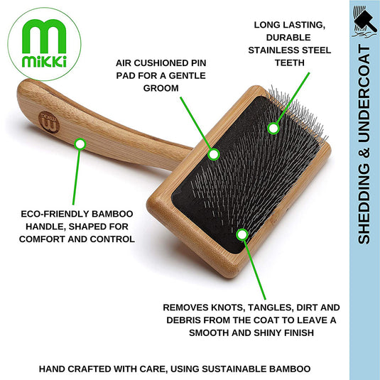 Mikki Bamboo Soft Pin Slicker