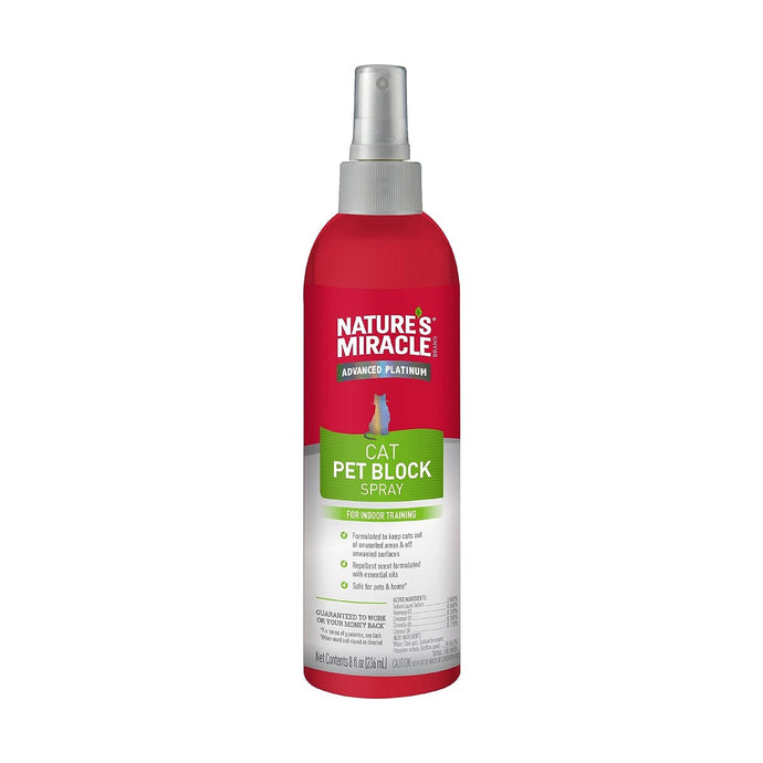 Nature's Miracle Advanced Cat Pet Block Repellent Spray 236ml