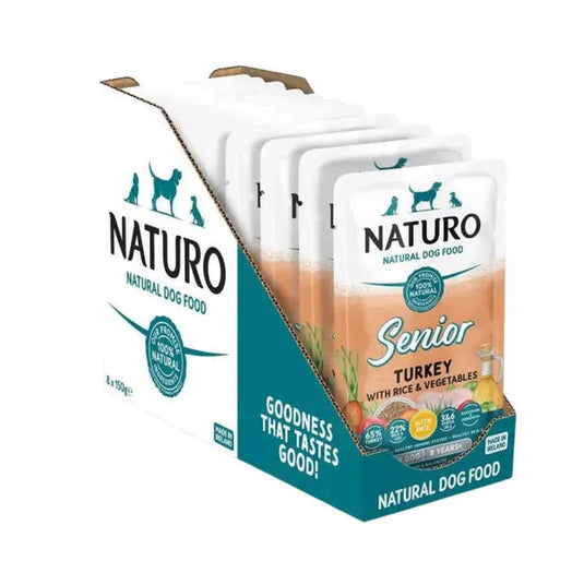Naturo Senior Turkey Vegetable & Brown Rice Dog Pouches
