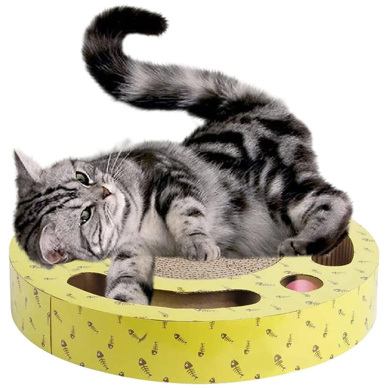 Load image into Gallery viewer, Pawise Round Cat Scratcher with Catnip
