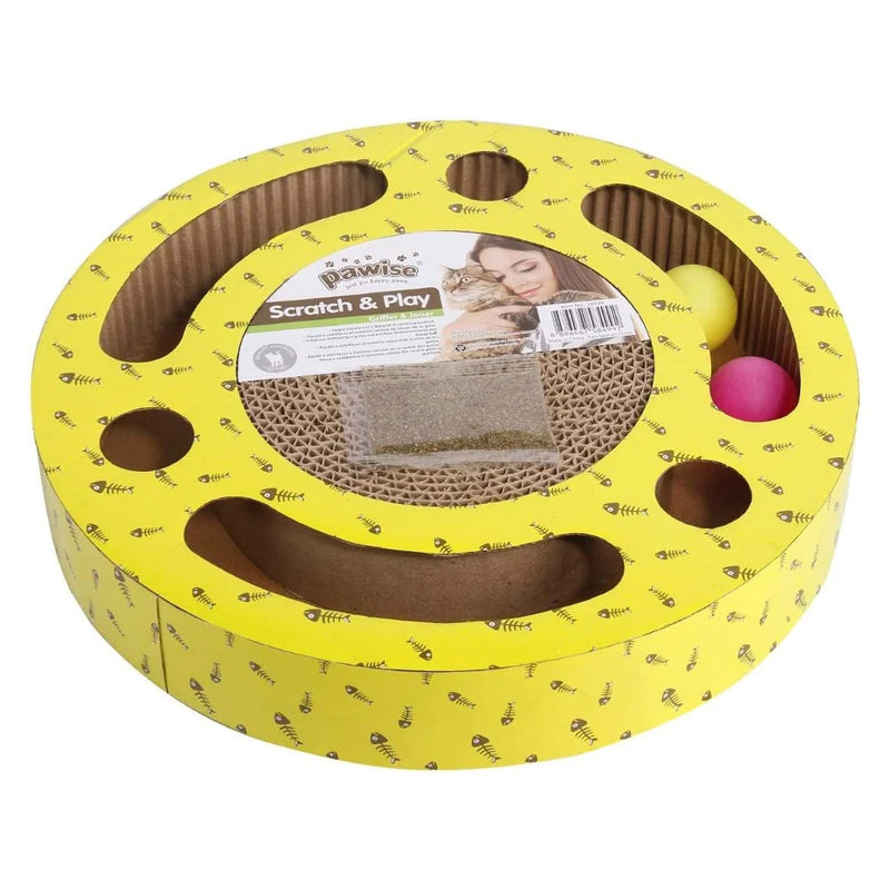 Load image into Gallery viewer, Pawise Round Cat Scratcher with Catnip
