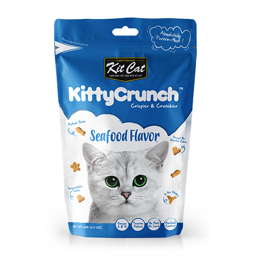 Load image into Gallery viewer, Kit Cat Kitty Crunch Cat Treats 60g
