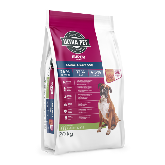 Ultra Pet Superwoof Large Adult Beef & Rice Dry Dog Food