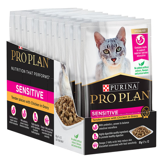 Purina Pro Plan Adult Sensitive Chicken in Gravy Wet Cat Food