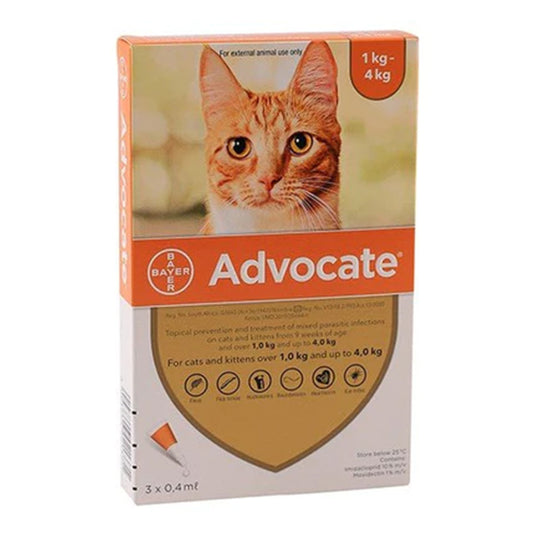 Advocate Orange for Kittens & Small Cats: Flea, Heartworm & Worm Treatment [Sold per Treatment]