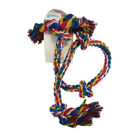 Pawise Floss & Toss Chew Rope With 4 Knots