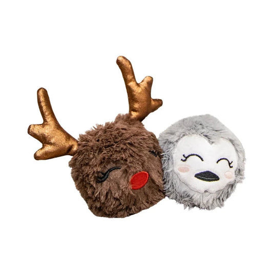 Rosewood Ralphie Reindeer & Parker Penguin Dog Toy