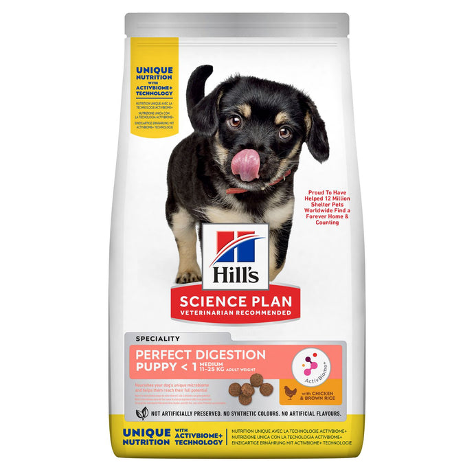 Hill's Perfect Digestion Medium Puppy <1 with Chicken & Brown Rice