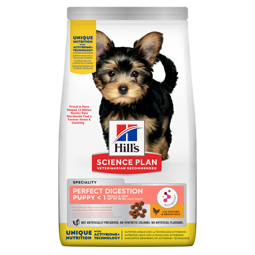 Hill's Perfect Digestion Small & Mini Puppy <1 with Chicken & Brown Rice