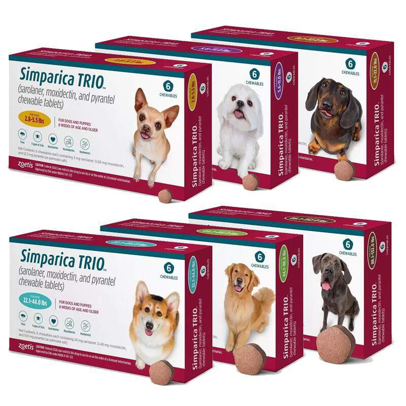Load image into Gallery viewer, Simparica Trio Tablets for Dogs [Packs of 3 or Single Chew Tablets]
