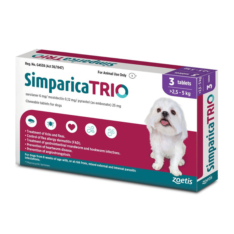 Load image into Gallery viewer, Simparica Trio Tablets for Dogs [Packs of 3 or Single Chew Tablets]
