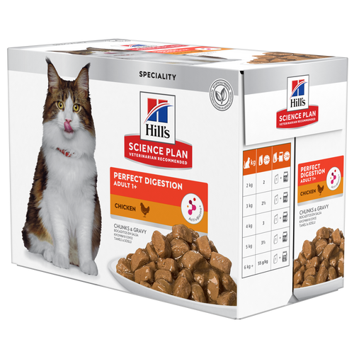Load image into Gallery viewer, Hill&#39;s Perfect Digestion Adult Cat 1+ Pouch
