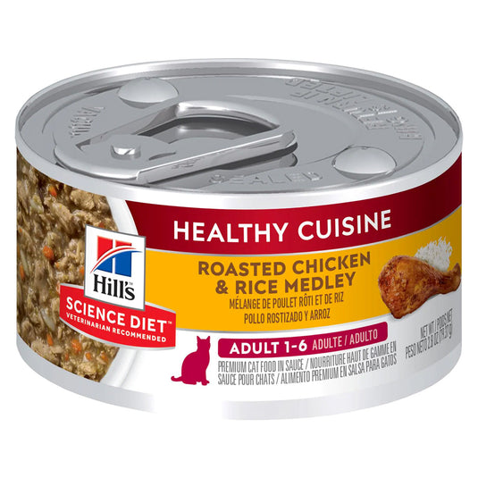 Hill's Adult Wet Cat Food 1-6 Chicken and Rice Flavour Cans