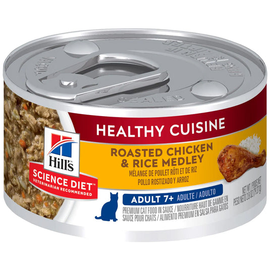 Hill's Mature Adult 7+ Wet Cat Food Chicken and Rice Flavour Can