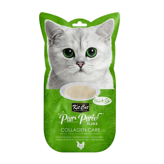 Kit Cat Purr Puree Plus Collagen Care Chicken (4 x 15G)