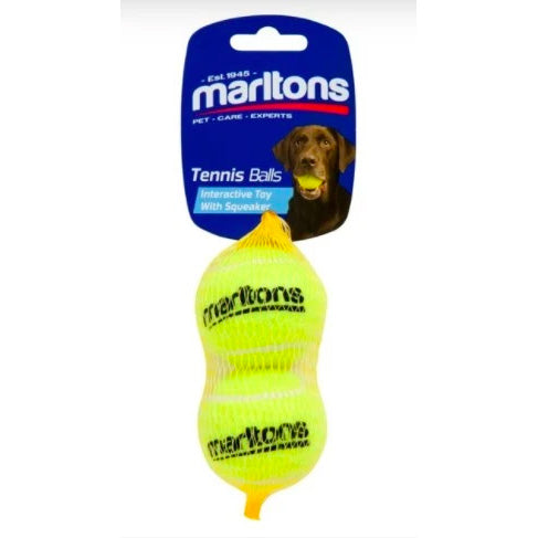Marltons 2 Pack Squeaky Tennis Balls - Medium