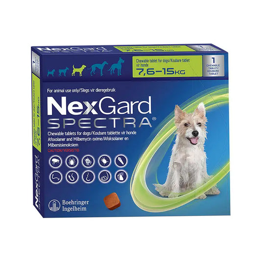 NexGard Spectra Chewable [Select as per your dog's weight] Sold per Tablet