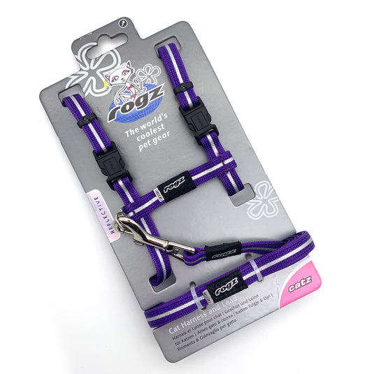AlleyCat Harness and Lead Small Purple